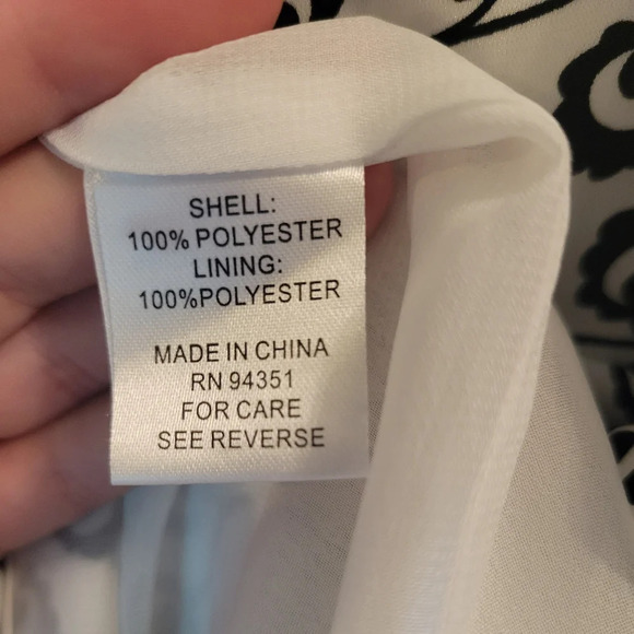 Jade Melody Tam Black White Butterfly Style Top Blouse - Picture 6 of 8